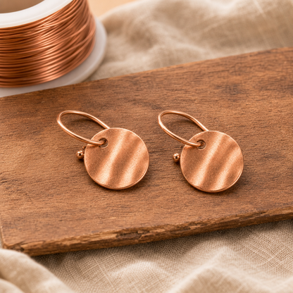 Halo Copper Earrings